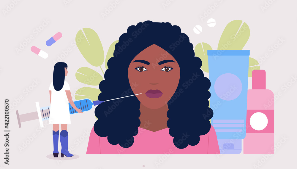Cosmetology, dermatology concept Cosmetology, dermatology concept