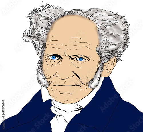 Illustration by the philosopher Arthur Schopenhauer photo