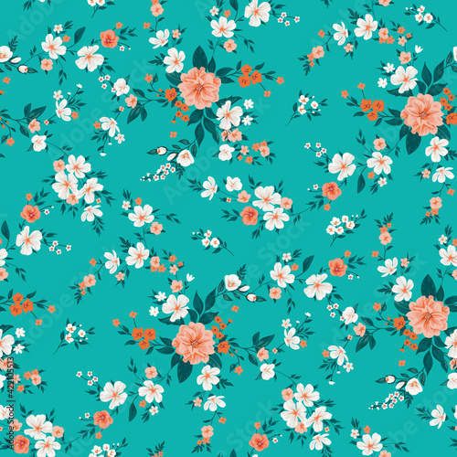 Seamless floral pattern with 1