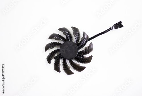 Cooler for cooling video card. Video card processor fan. GPU fan.