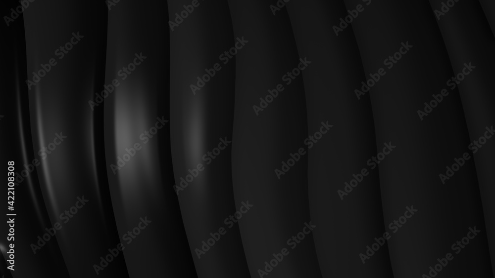 Obraz premium Black gray gradient geometric abstract background. Elegant curved lines and shape with color graphic design. 3d Rendering...
