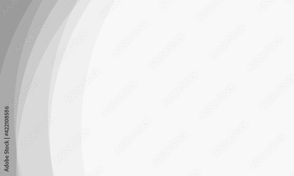 Abstract white and gray curve line gradient background.