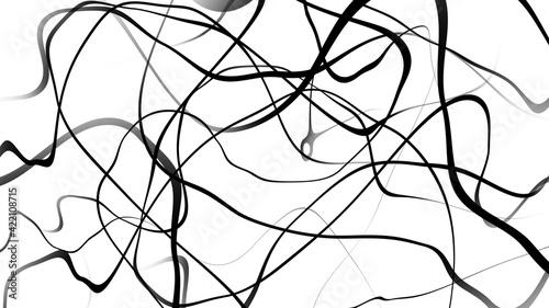 Black and white curve wave line abstract background.