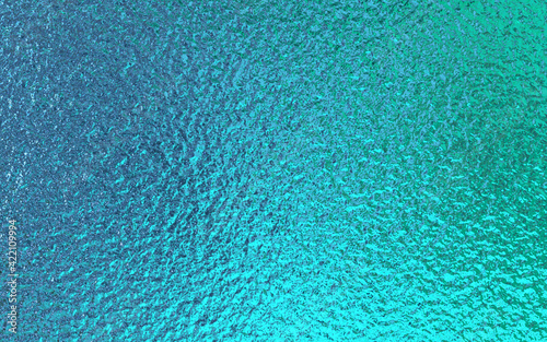 Teal green blue foil paper texture background.