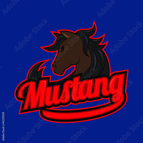 Logo design template with horse theme
