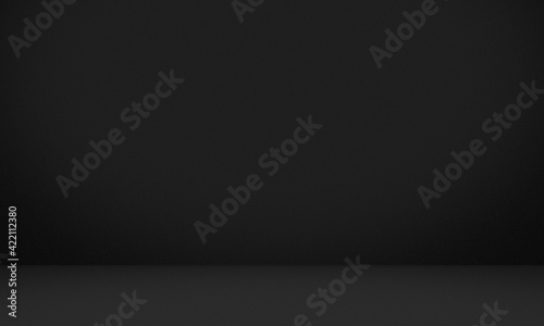 Empty black gray color texture pattern cement wall studio background.