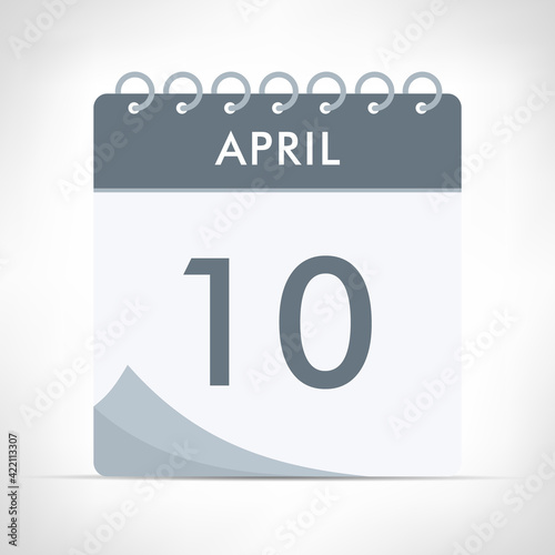 April 10 - Calendar Icon