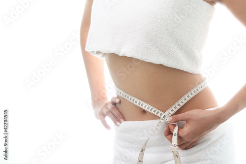 Successful weight loss, beautiful female waist, diet concept 성공적인 체중 감소, 아름다운 여성 허리, 다이어트 개념