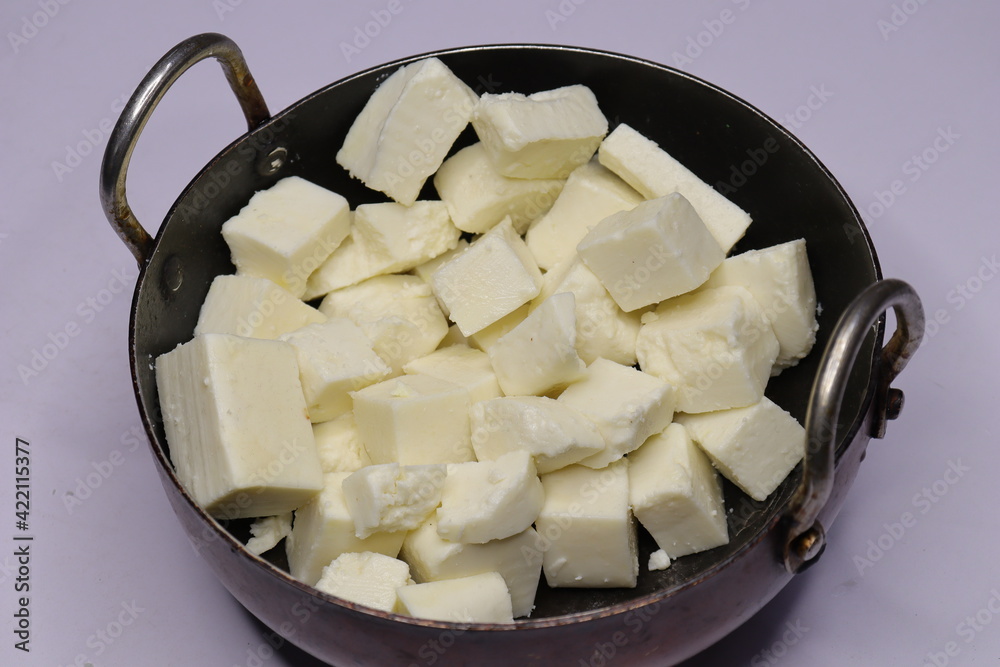 Paneer or Cheese isolate on white background Paneer or Cheese isolate on white background