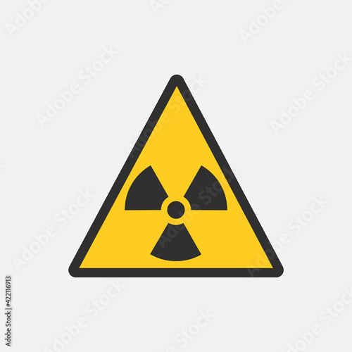 Radiation symbol. Radiation warning icon. Vector illustration.