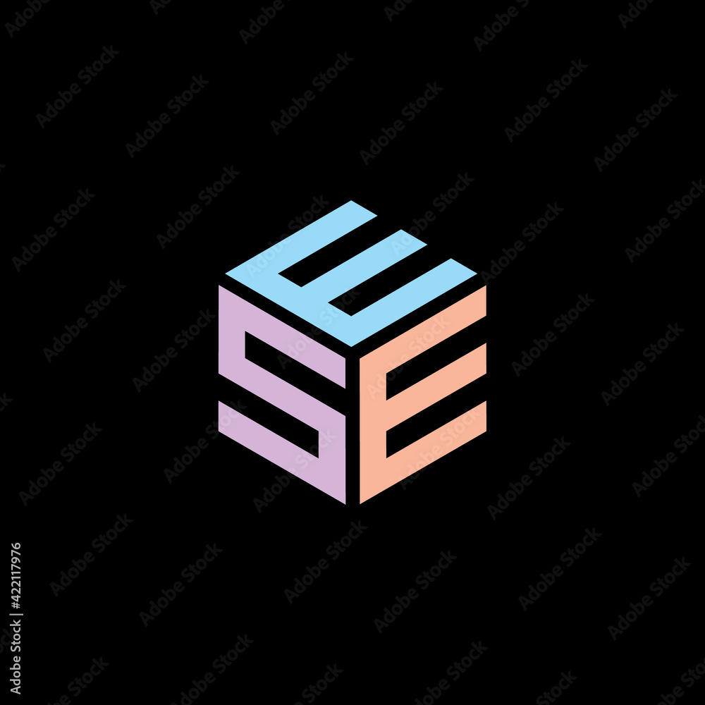 Letter ESE. Hexagon design vector Letter ESE. Hexagon design vector