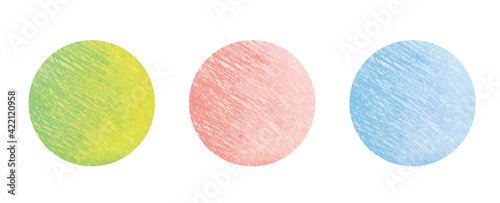 water color 水彩 緑 ピンク 水色 丸 円 素材 ベクター イラスト グランジ 手描き パーツ 背景 母の日 web icon assets spring circle texture image set