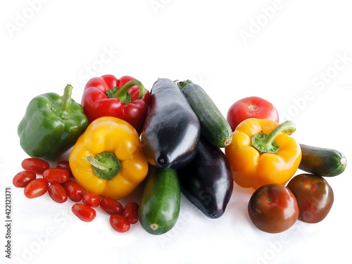 various tasty multicolor vegetables for cooking meals