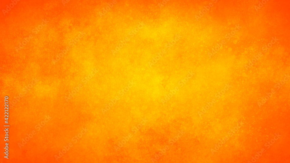 オレンジの水彩の筆の跡、背景素材、テクスチャ