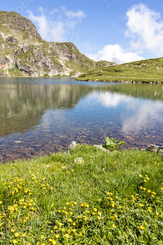 Landscape with The Kidney Lake, The Seven Rila Lakes, Bulgaria photo