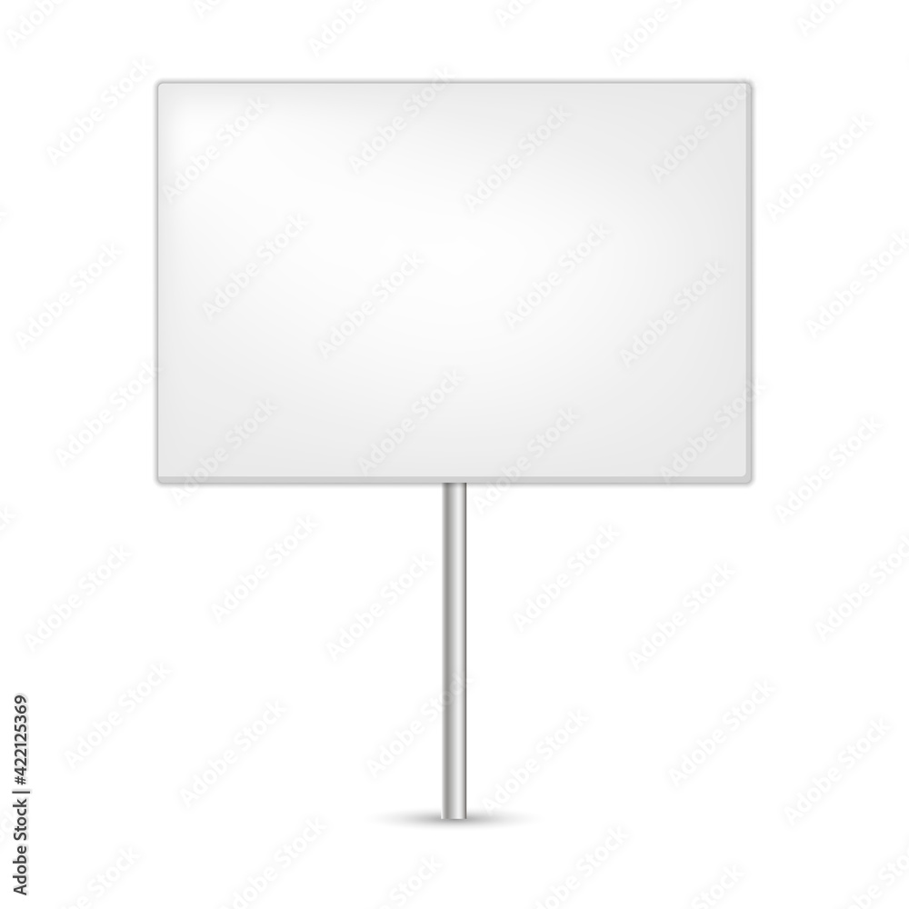 Blank banner mock up on wood stick collection. Vector empty different board plank holder set. Protest signs isolated on white background. Blank banner mock up on wood stick collection. Vector empty different board plank holder set. Protest signs isolated on white background.