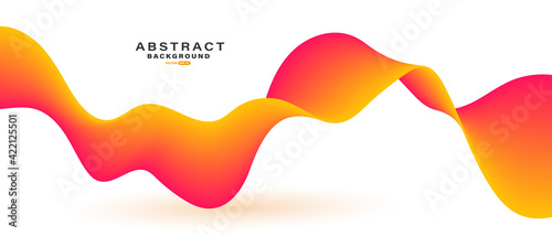Abstract colorful motion fluid shape on white background.	

