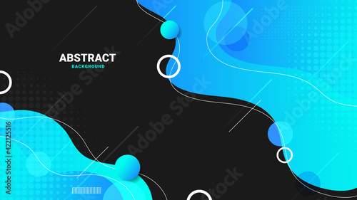 Abstract liquid color background with fluid gradient style. Modern banner vector.	
