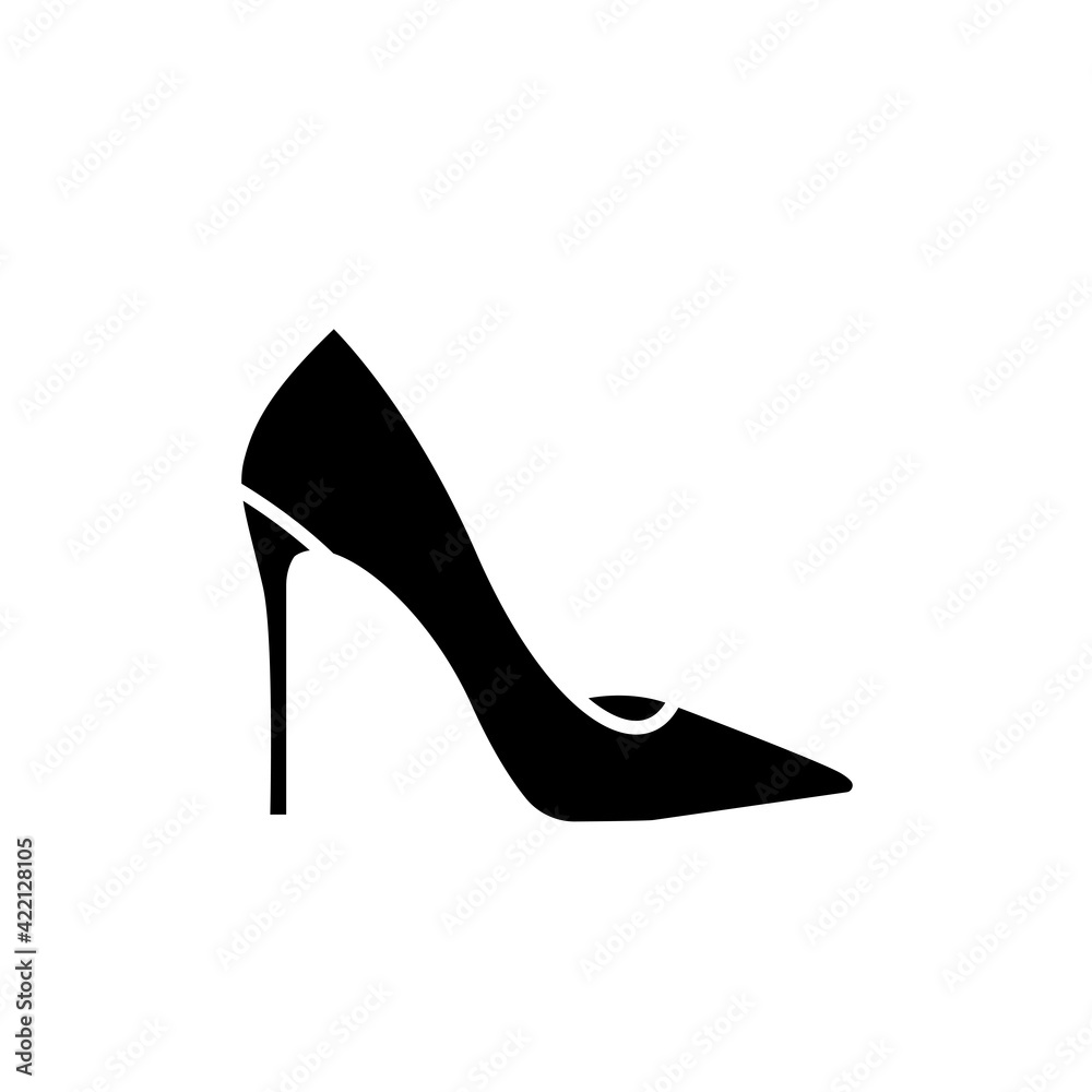 Pumps black glyph icon. Pictogram for web page, mobile app, promo.
