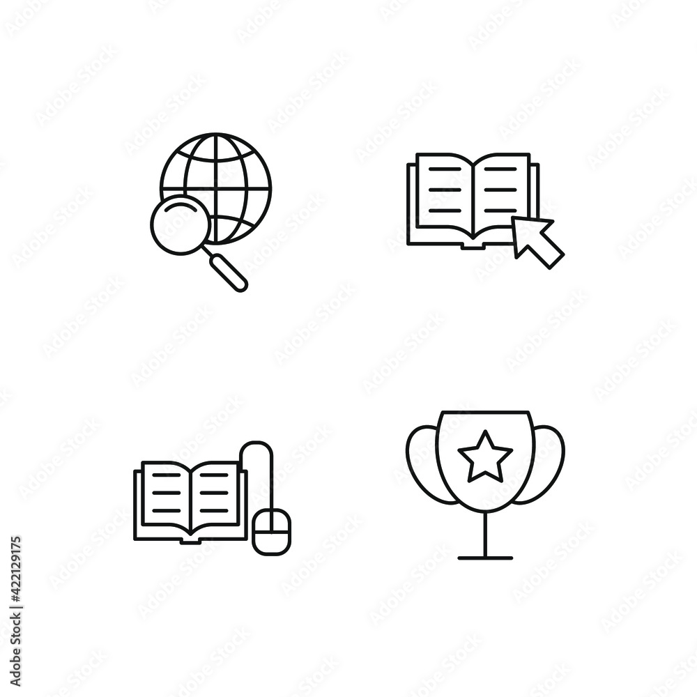 e-learning set icon, isolated e-learning set sign icon, vector illustration e-learning set icon, isolated e-learning set sign icon, vector illustration