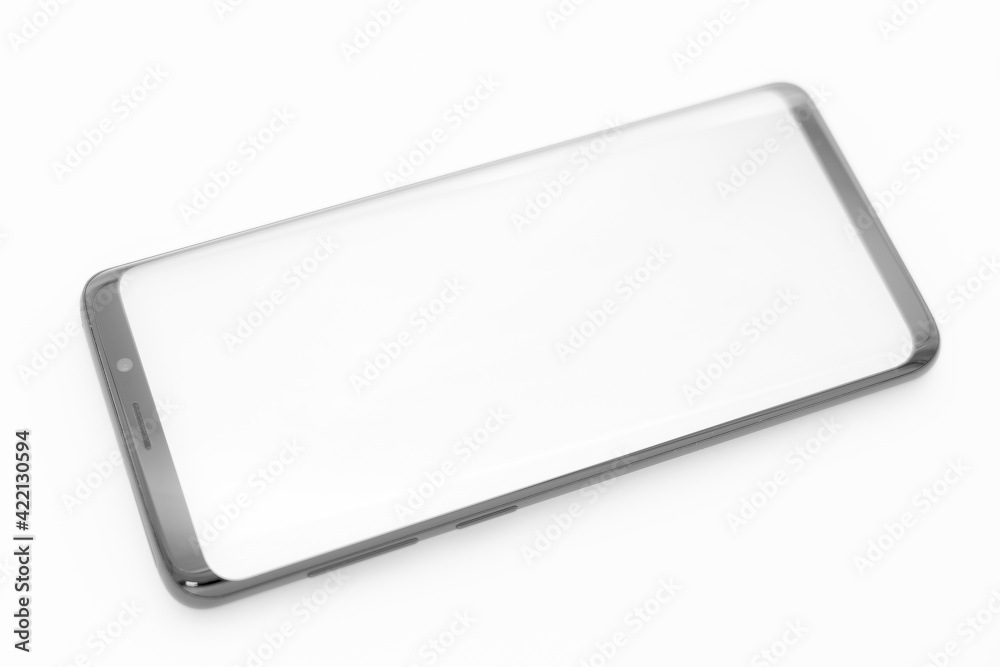 Smartphone with blank screen. Smartphone with blank screen.