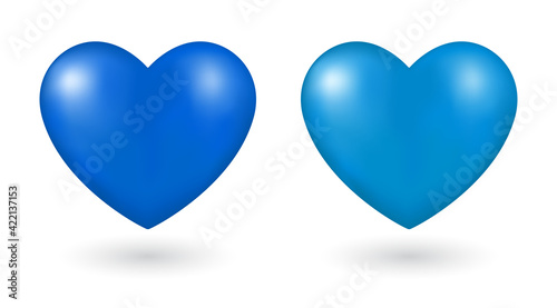 heart blue 3d icon