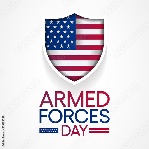 Armed forces day is observed in United States of America during May, it is a chance to show your support for the men and women who make up the Armed Forces community. Vector illustration.