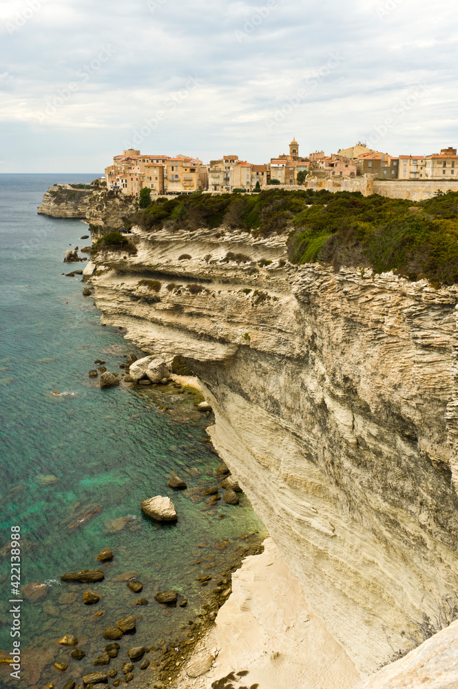 Houses and cliffs, Bonifacio, Corsica