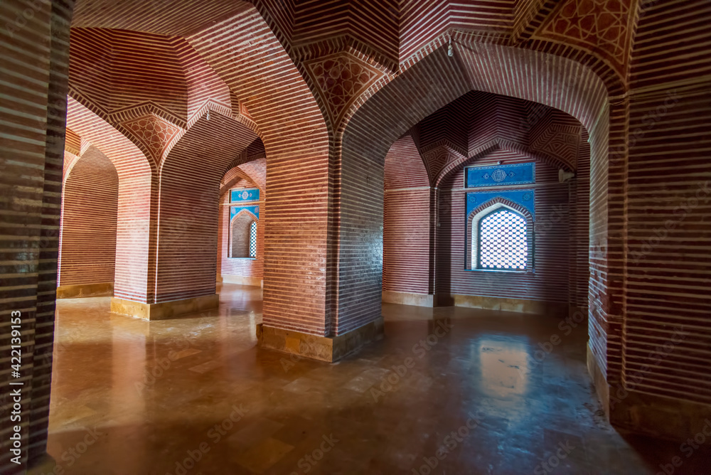 Shahjahan Mosque
The Shah Jahan Mosque, also known as the Jamia Masjid of Thatta, is a 17th-century building that serves as the central mosque for the city of Thatta.