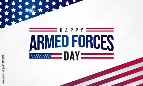 Armed forces day is observed in United States of America during May, it is a chance to show your support for the men and women who make up the Armed Forces community. Vector illustration.