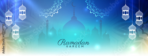 Artistic Islamic Ramadan Kareem cultural banner design