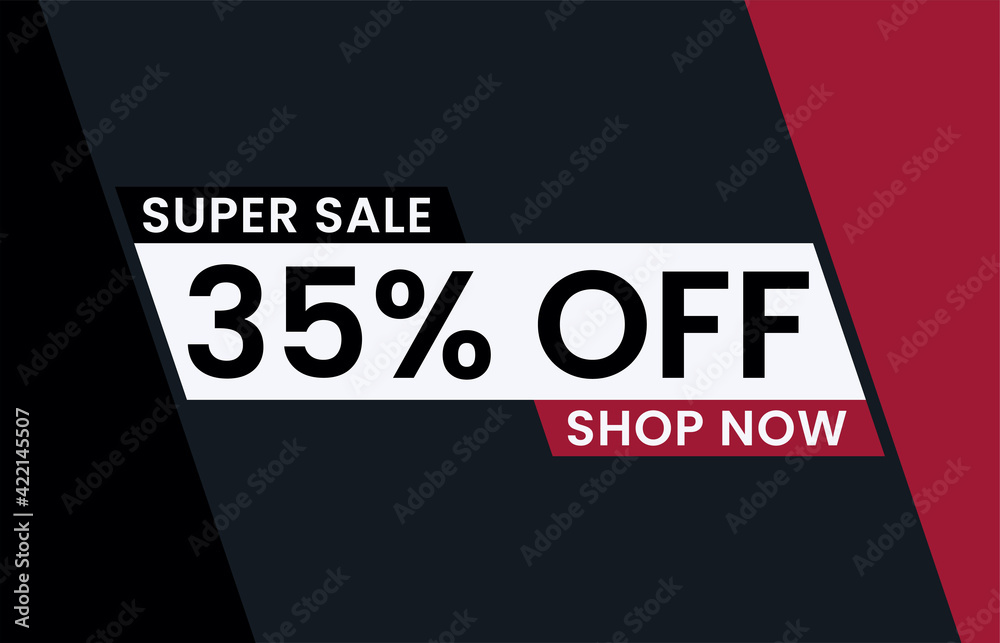 35 percent Discount sale modern banner vector illustration, Super sale 35% off shop now 35 percent Discount sale modern banner vector illustration, Super sale 35% off shop now