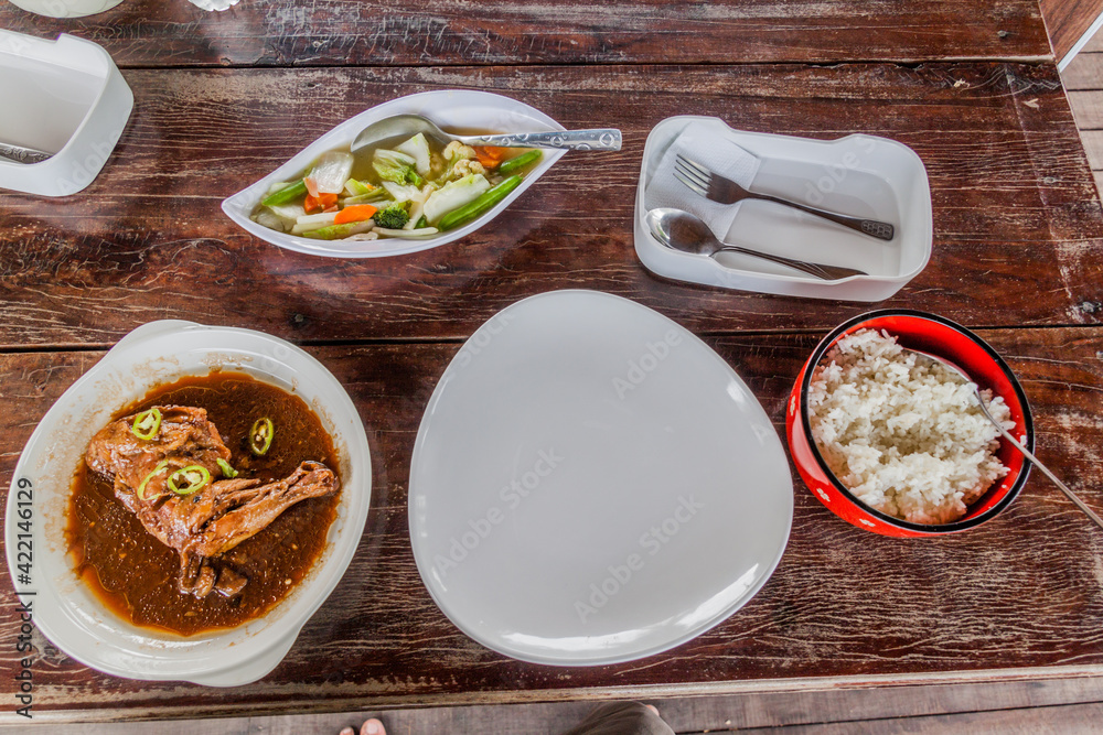 Chicken adobo, typical dish of Philippines Chicken adobo, typical dish of Philippines