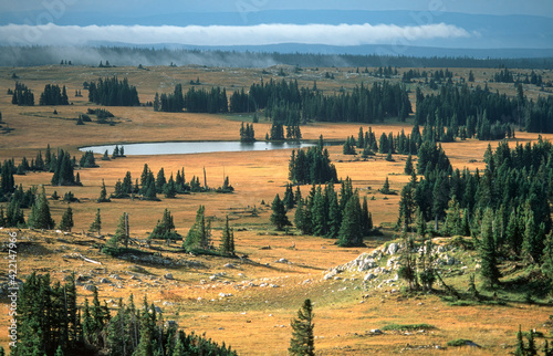 Plateau landscape in Wyoming, USA photo