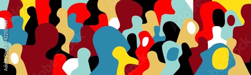 modern people - abstract vector art illustration, design element
