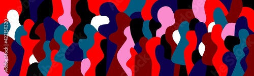 modern people - abstract vector art illustration, design element