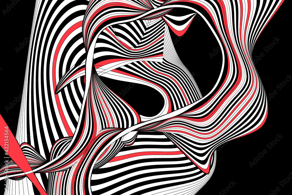 Abstract linear vector background with waves and stripes Abstract linear vector background with waves and stripes
