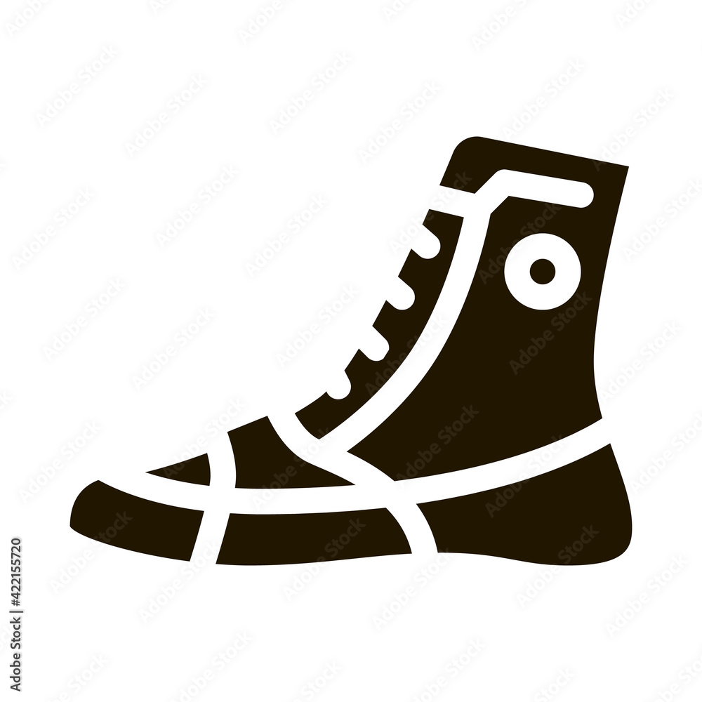 Boxing Shoes Sneakers Icon Vector Glyph Illustration Boxing Shoes Sneakers Icon Vector Glyph Illustration