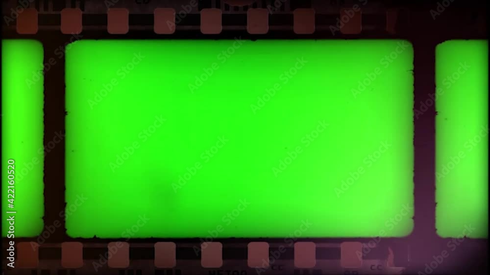 old green screen film strip reel footage