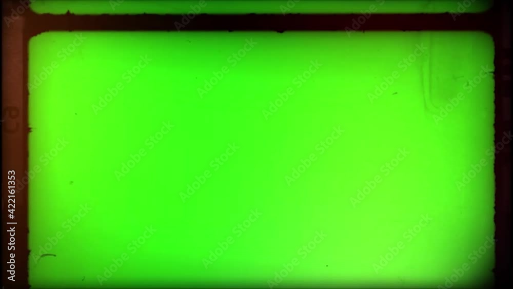old green screen film strip reel footage