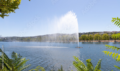 Fountain at Mondego river, Coimbra, Portugal