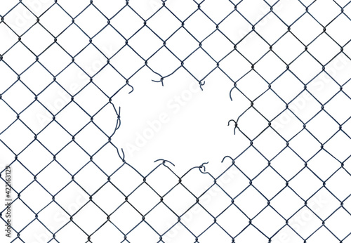 Photos Hole In A Chain-Link Fence