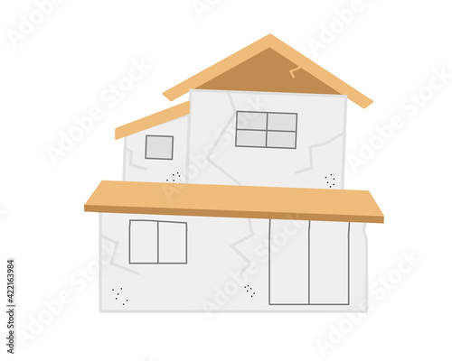 老朽化した家　線無し