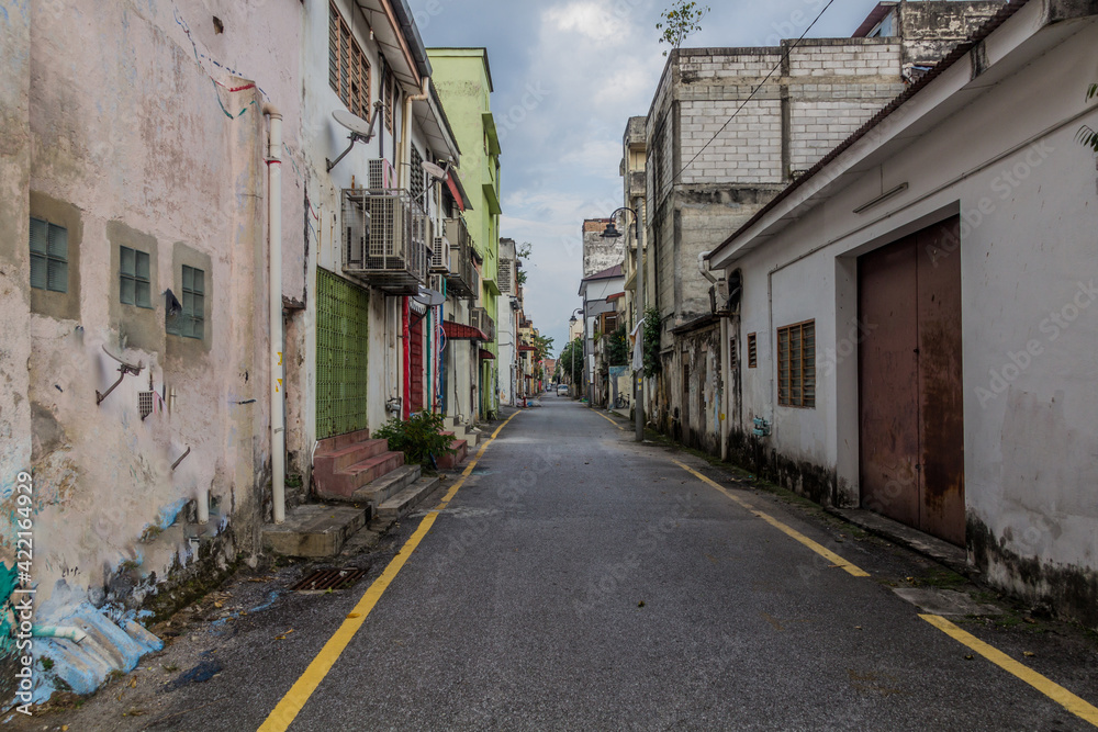 Narrow alley in Ipoh, Malaysia