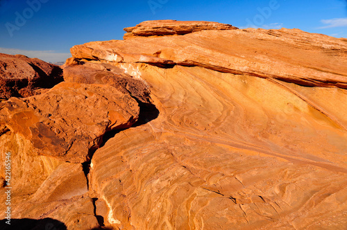 Sandstone orange rocks in the Northern Arizona desert