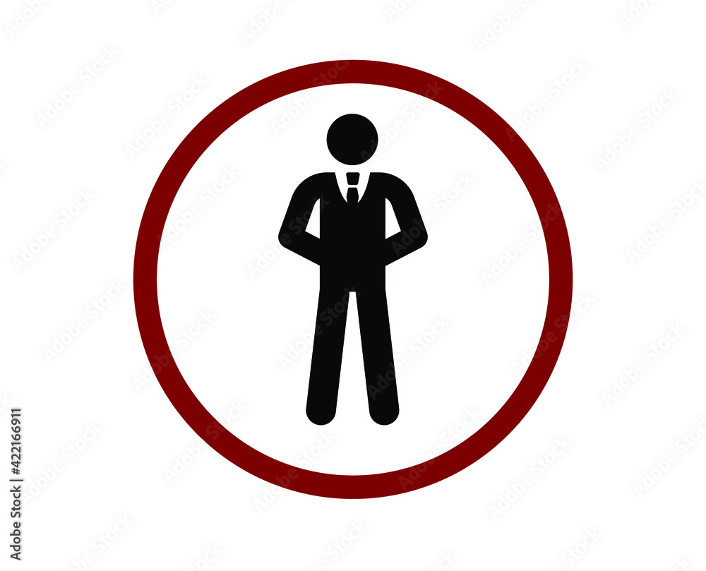 No bodyguard sign vector icon. Editable stroke. Linear style sign for use on web design and mobile apps, logo. Symbol illustration. Pixel vector graphics - Vector No bodyguard sign vector icon. Editable stroke. Linear style sign for use on web design and mobile apps, logo. Symbol illustration. Pixel vector graphics - Vector