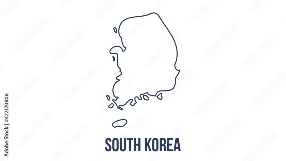 Line map the national flag of South Korea in stop motion effect. South Korea flag brush strokes art background. Line map the national flag of South Korea in stop motion effect. South Korea flag brush strokes art background.
