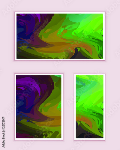 Abstract painting can be used as a trendy background for wallpapers, posters, cards, invitations, websites. Modern artwork. Marble effect painting