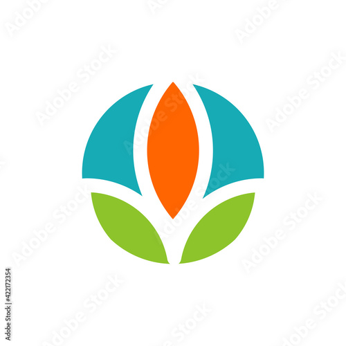 Flower logo abstract icon. ...