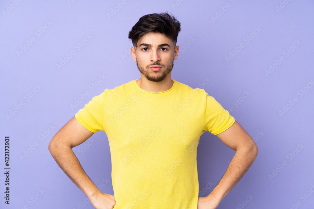 Arabian handsome man over isolated background angry Arabian handsome man over isolated background angry